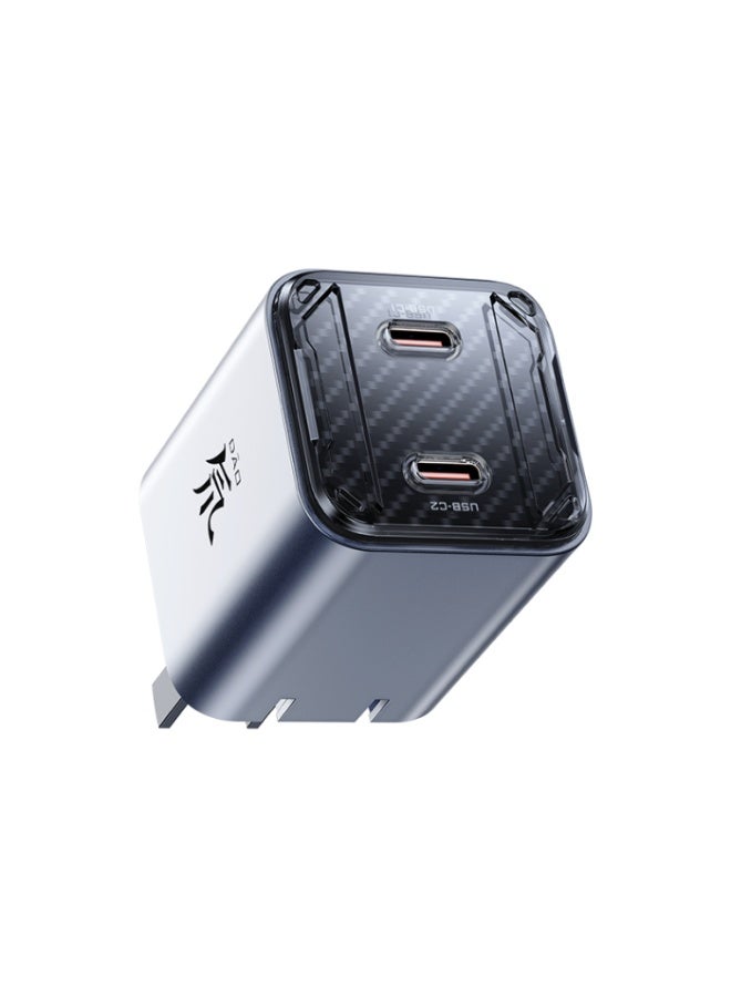 ريد ماجيك شاحن ريد ماجيك ميني بقوة 65 واط للشحن السريع، تصميم مدمج بمنفذين، دبابيس قابلة للطي، تقنية نيو تشارجر 3.0، متوافق مع ريد ماجيك نوفا، آيباد، الأجهزة اللوحية، آيفون، ماك بوك، اللابتوبات – يشمل كابل – منفذ امريكي - Image 2